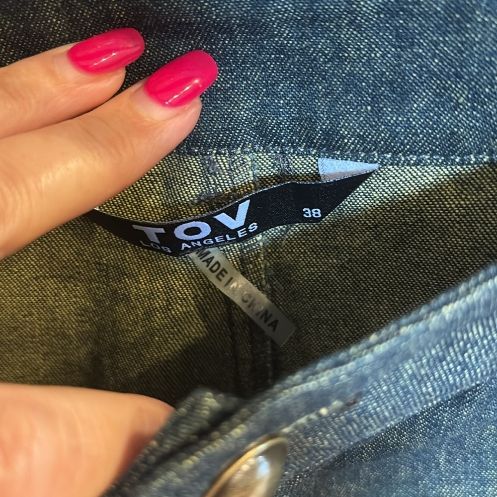 Tov Los Angeles Women’s Cotton Flare Jeans Split Flare Tie Denim Golden 38 / 6 — image 5 of 8